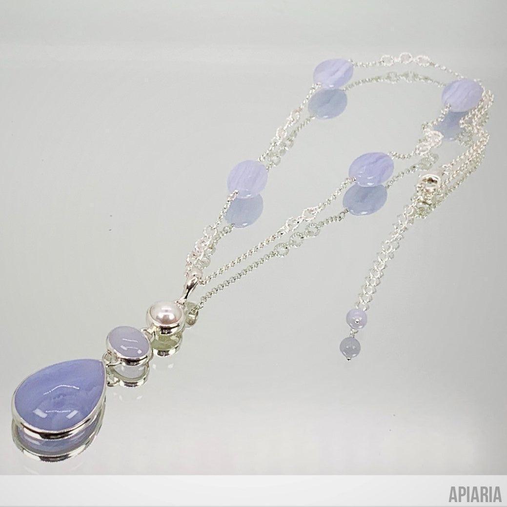 Blue lace agate on sale jewelry