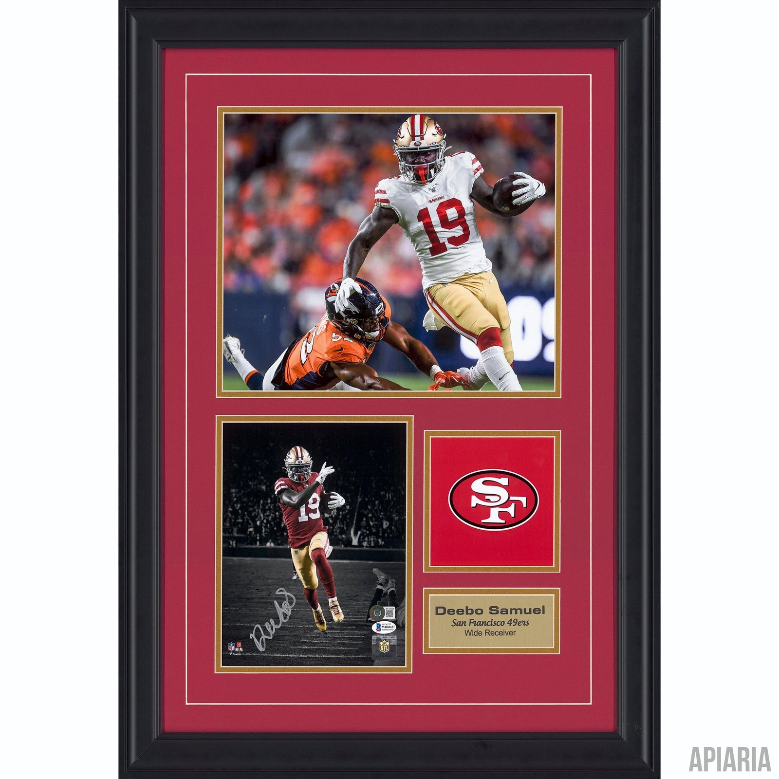 San Francisco 49ers Cristian McCaffrey Autographed Framed Red