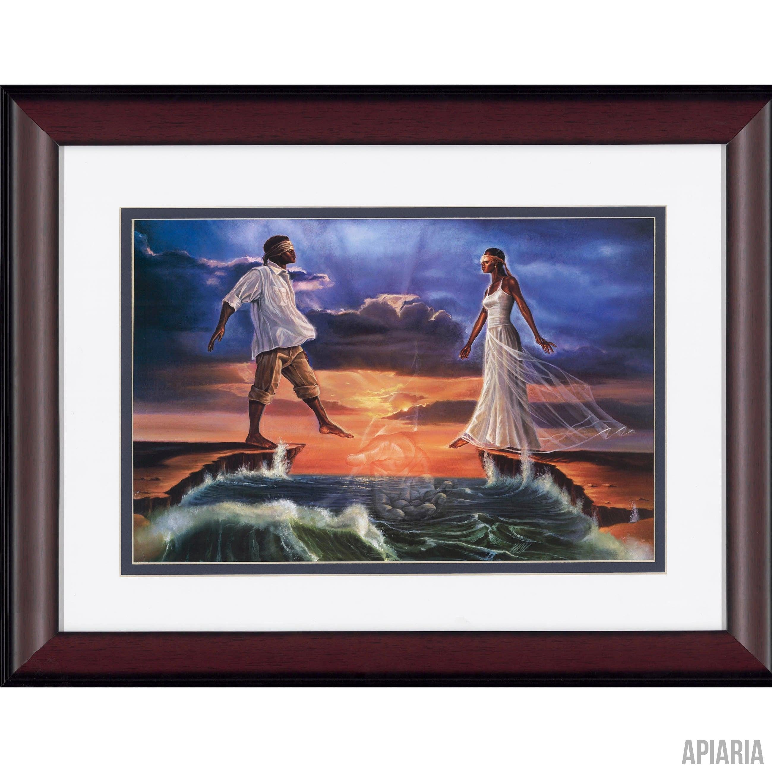 Step Out On Faith | Framed Religious Black Art | 29L X 41W Inches