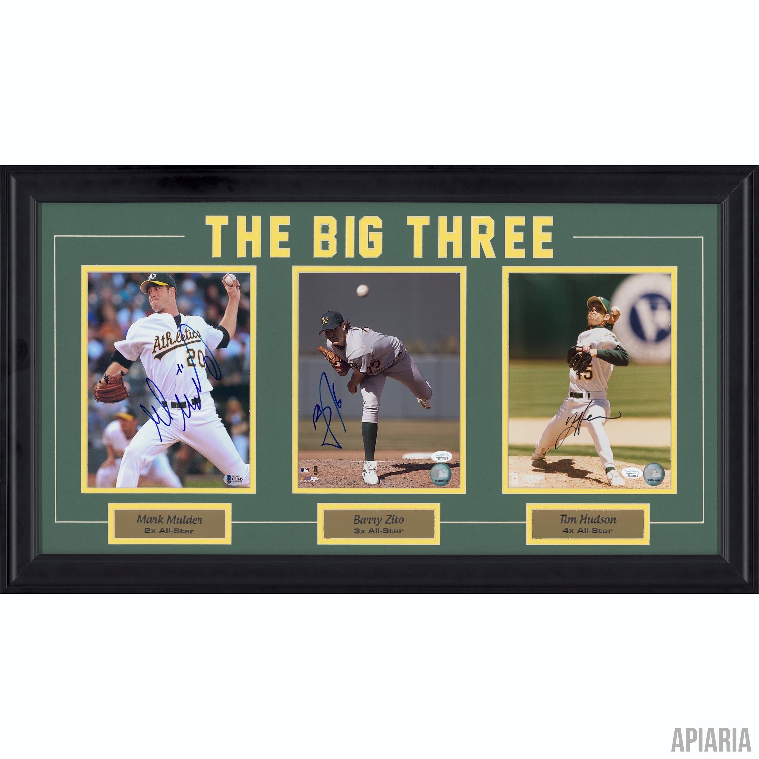 Barry Zito, Tim Hudson & Mark Mulder Small Corner Crease SUPER