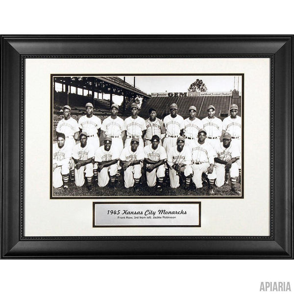 Jackie Robinson in Kansas City Monarchs uniform]