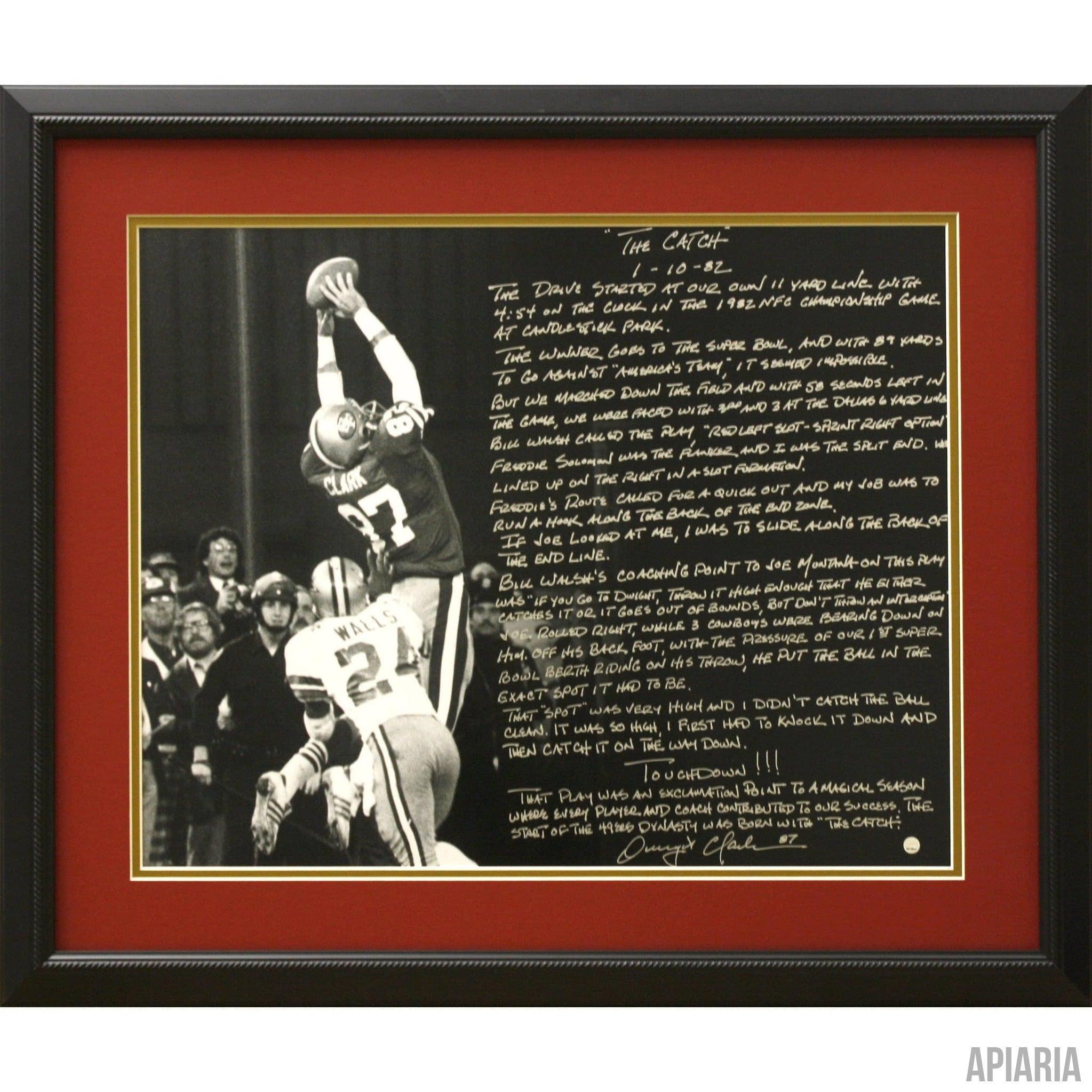 Dwight Clark 'The Catch': Handwritten In His Own Words - Apiaria