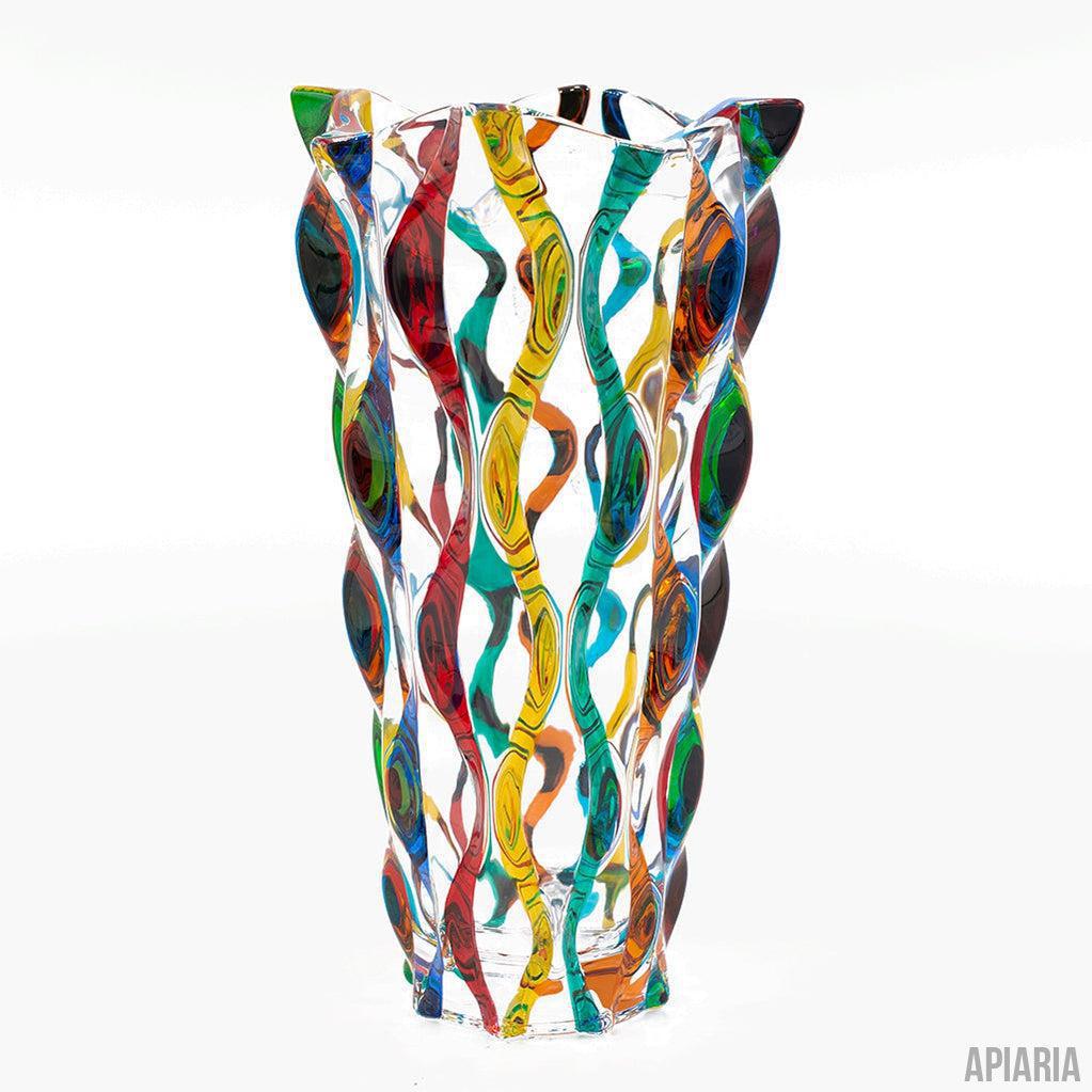 Italian Crystal Vase, Murano Style-Vase-Apiaria