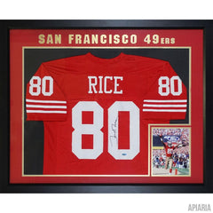 Jerry Rice Autographed San Francisco 49ers Red Replica Jersey - Apiaria