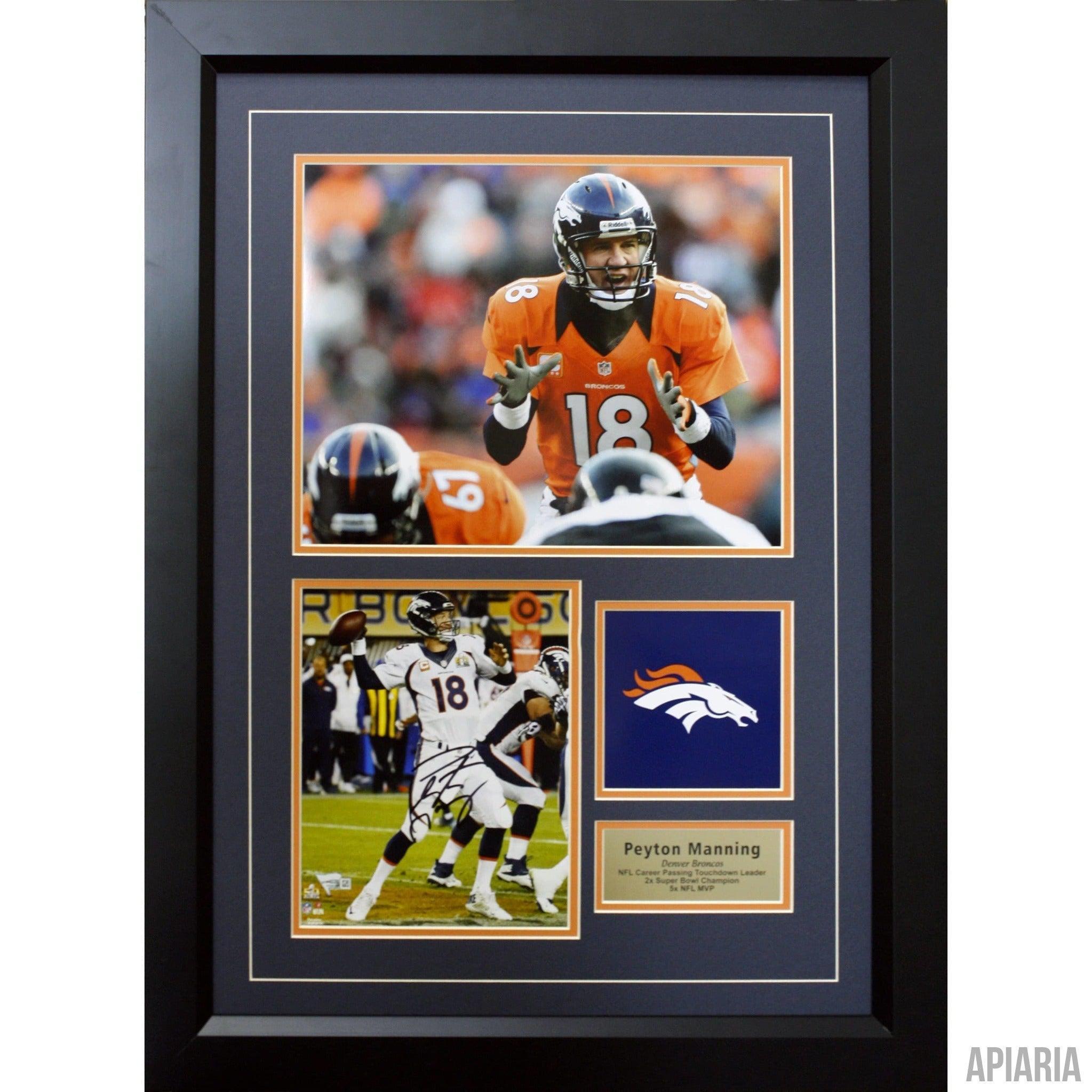 Peyton Manning Denver Broncos Autographed 8 x 10 Super Bowl