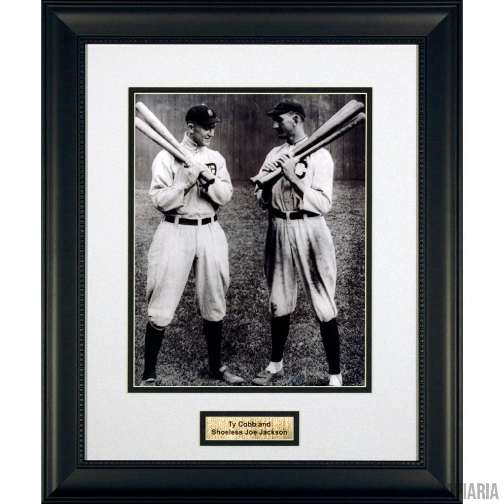 Ty Cobb and 'Shoeless' Joe Jackson, American baseball players Solid-Faced  Canvas Print